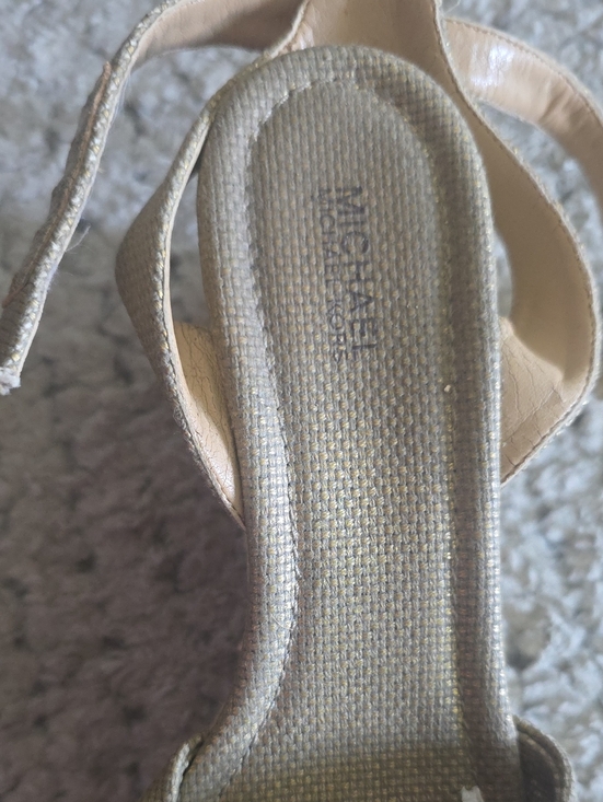 MICHAEL Michael Kors Shoes - MICHAEL Michael Kors Metallic Gold Strappy Women's Sandal